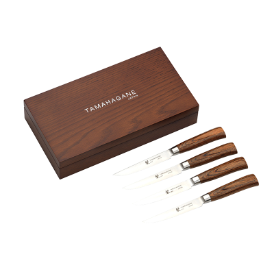 Tamahagane San 4 Piece Steak Knife Set in Case