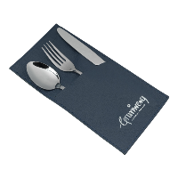 3 PCE CUTLERY SET WITH LEATHER POUCH, WINDSOR 18/10