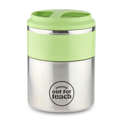 Out For Lunch Vacuum Lunch Box Single Compartment S/S & Green