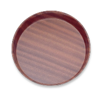 Mahogany Wood Tray 15" Diameter