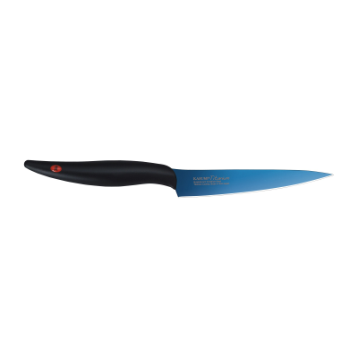 Kasumi Titanium Utility Knife 12cm Blue