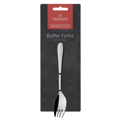 Windsor Carded 18/0 4 Buffet Forks