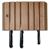 6 Slot Wall Mounted Wood Knife Block