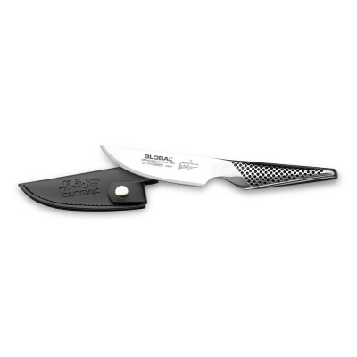 Global Teppanyaki/Chef's Knife 11cm with Leather Sheath