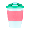 Drink Pod Re-Useable Coffee Cup Plastic 340ml Pink