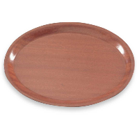Mahogany Oval Wood Tray 27"X 22