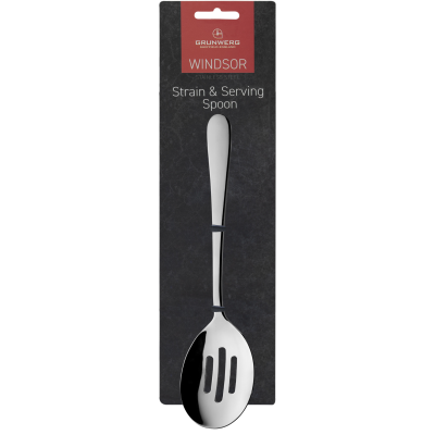Windsor 18/0 Carded Slotted Serving/Straining Spoon