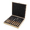 Katana Saya Olivewood 8 Piece Steak Knife & Fork Set
