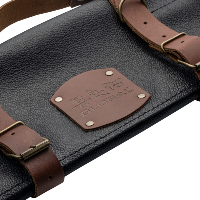 Global 5 Pocket Black Leather Knife Case