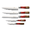 Katana Elements 6 Piece Knife Block Set Volcanic Red
