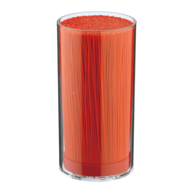 Clear Acrylic Knife Block,Red Fibres