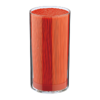 Clear Acrylic Knife Block,Red Fibres