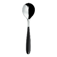 Yin & Yang 2 Soup Spoons Black