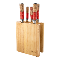 Katana Elements 6 Piece Knife Block Set Volcanic Red