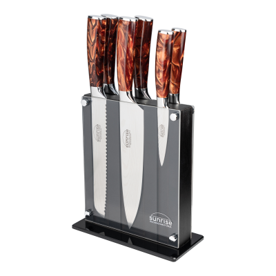 RF Sunrise 7 Piece Knife Block Set Amber