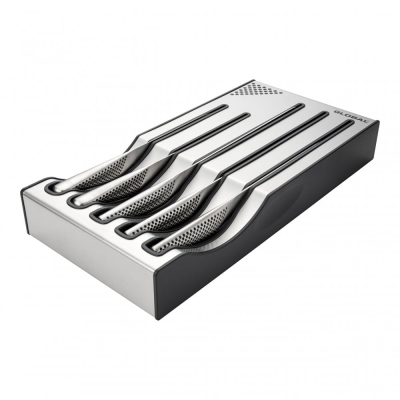 Global 5 Piece Knife Set with S/S Dock (G-2, G-5, G-9, GS-35, GS-11)