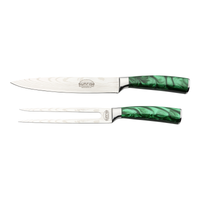 RF Sunrise 2 Piece Carving Set Emerald Green