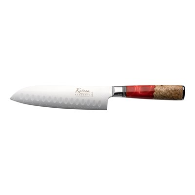 Katana Elements Santoku Knife 18cm Volcanic Red