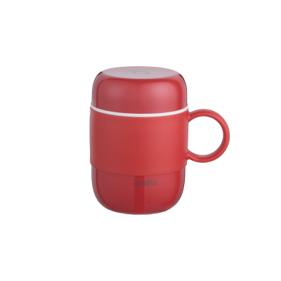 Drink Pod Mug Flask with Handle 280ml  Red