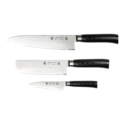 Tamahagane San Tsubame 3 Piece Knife Set (SNMH-1105, SNMH-1108, SNMH-1116)