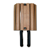 4 Slot Wall Mounted Wood Knife Block