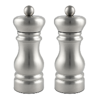 G Mill 6600 2 Piece Clear S/S Salt & Pepper Mill Set 11cm