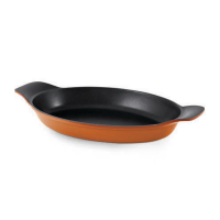 Oval Au Gratin Dish, Orange