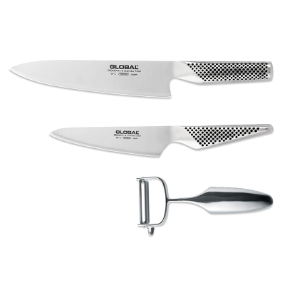 Global 3 Pce Knife & Peeler Set (G-2, GS-3, GS-68)