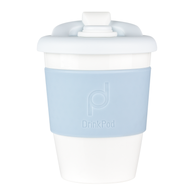 Drink Pod Re-Useable Coffee Cup Plastic 340ml White