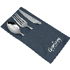 3 PCE CUTLERY SET WITH LEATHER POUCH, RAYON