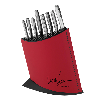 Global 10Pce MRJ Knife Block Set Red/Black