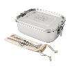 Out For Lunch S/S Lunch Box 800ml with Spork, Straw & Bag Mirror