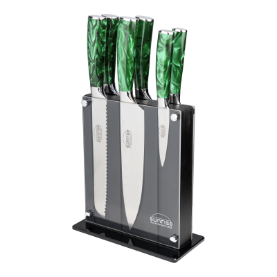 RF Sunrise 7 Piece Knife Block Set Emerald Green