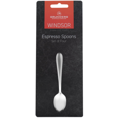 Windsor Carded 18/0 4 Espresso Spoons