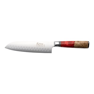 Katana Elements Santoku Knife 18cm Volcanic Red