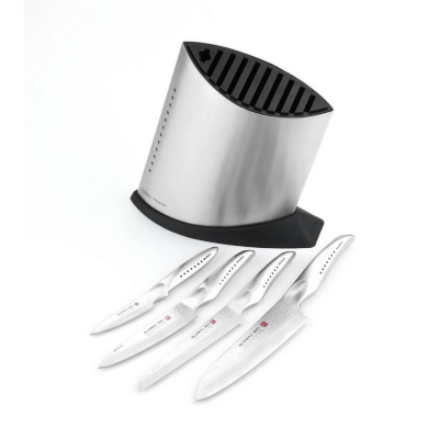 Global Sai 5 Piece Knife Block Set (SAI-01 M02 M04 SO1)