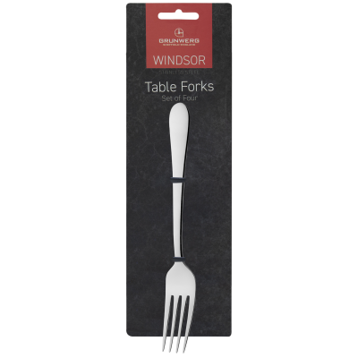 Windsor Carded 18/0 4 Table Forks