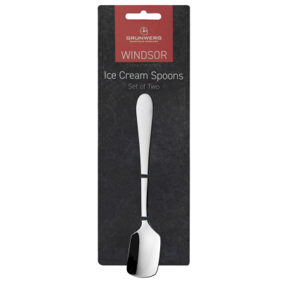 Windsor 18/0 Carded 2 Ice Cream Spoons