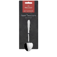 Windsor Carded 18/0 4 Loveheart Teaspoons