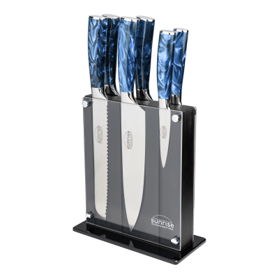 RF Sunrise 7 Piece Knife Block Set Sapphire Blue