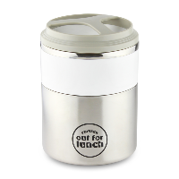 Out For Lunch Vacuum Lunch Box Single Compartment S/S & Grey