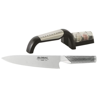 Global 2 Piece Knife & Sharpener (G-2 + G-91/SB)