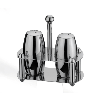 G Mill Salt & Pepper Set With Stand Satin