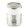Out For Lunch Vacuum Lunch Box Double Compartment S/S & Grey