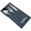3 PCE CUTLERY SET WITH LEATHER POUCH, JUBILEE
