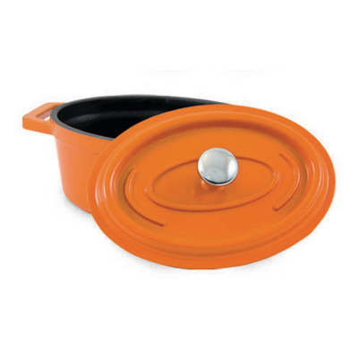 Oval Cocotte & Cover, Orange