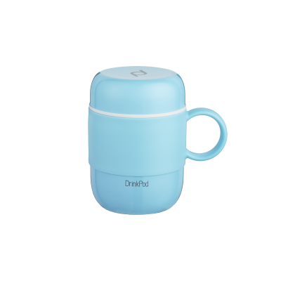 Drink Pod Mug Flask with Handle 280ml  Blue