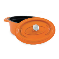 Oval Cocotte & Cover, Orange