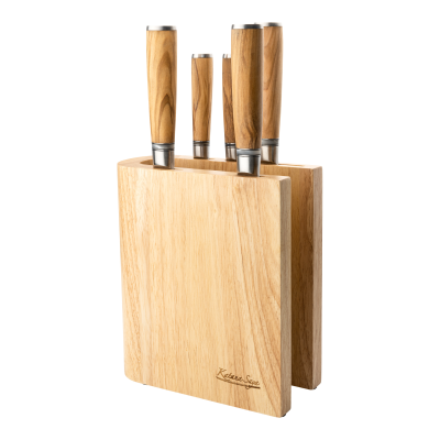 Katana Saya Olivewood 6 Piece Knife Block Set