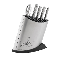 Global 6Pce MRJ Knife Block Set S/S